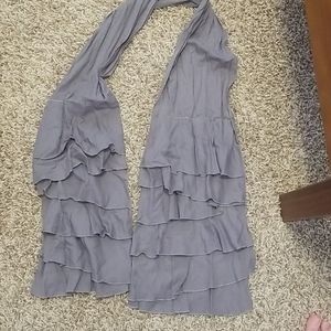 Juicy Couture Gray Ruffle Scarf